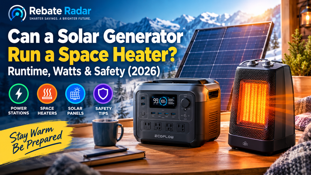 Can a solar generator run a space heater? Battery runtime, wattage, and winter safety guide for 2026.