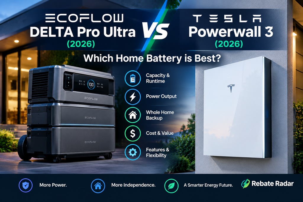 EcoFlow DELTA Pro Ultra vs Tesla Powerwall 3 (2026): Which Home Battery is Best? 1 EcoFlow DELTA Pro Ultra vs Tesla Powerwall 3 2026 home battery comparison